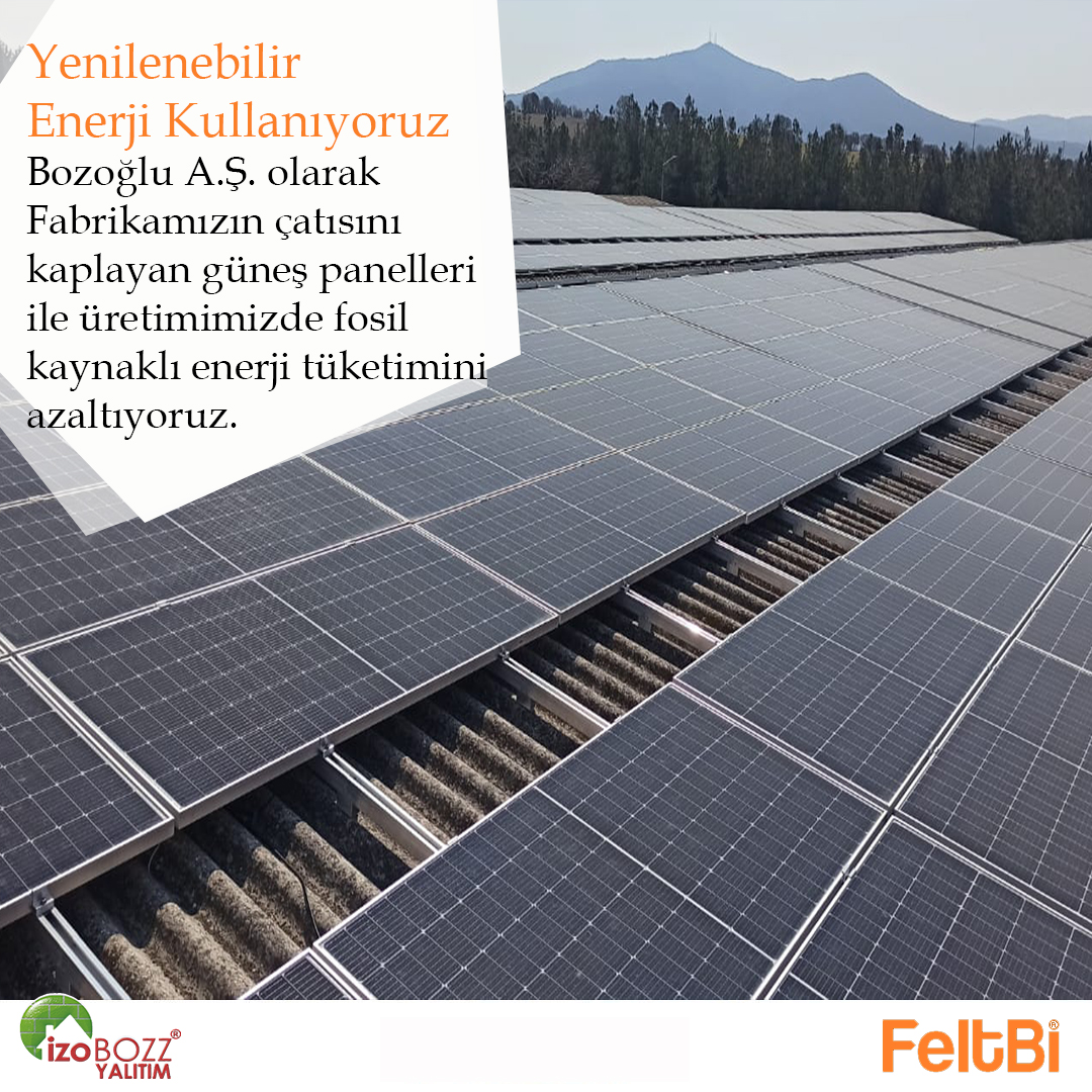 Üretimde Yenilenebilir Enerji Kullanıyoruz