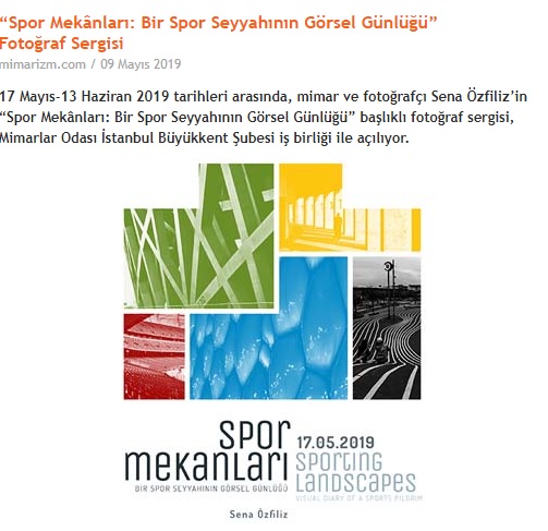 2019 MİMARLAR ODASI SPOR MEKANLARI