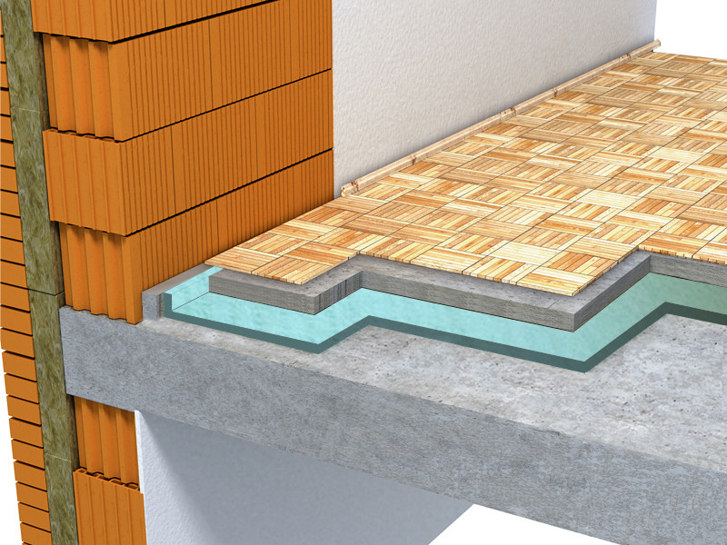 Under screed insulation with İzobozz Polyester Fiber Felt